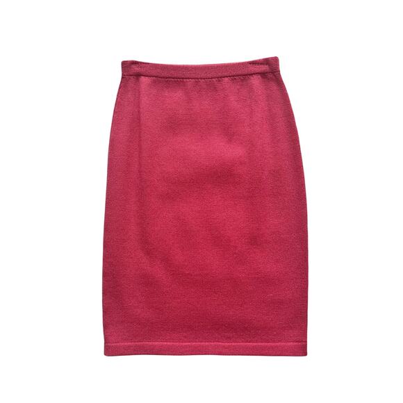 JSS Knit Wool Blend Pink Pencil Skirt Petite Small - Picture 1 of 6